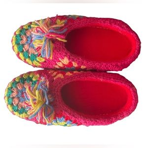 *Sold on another platform* Anthropologie crochet granny square slippers